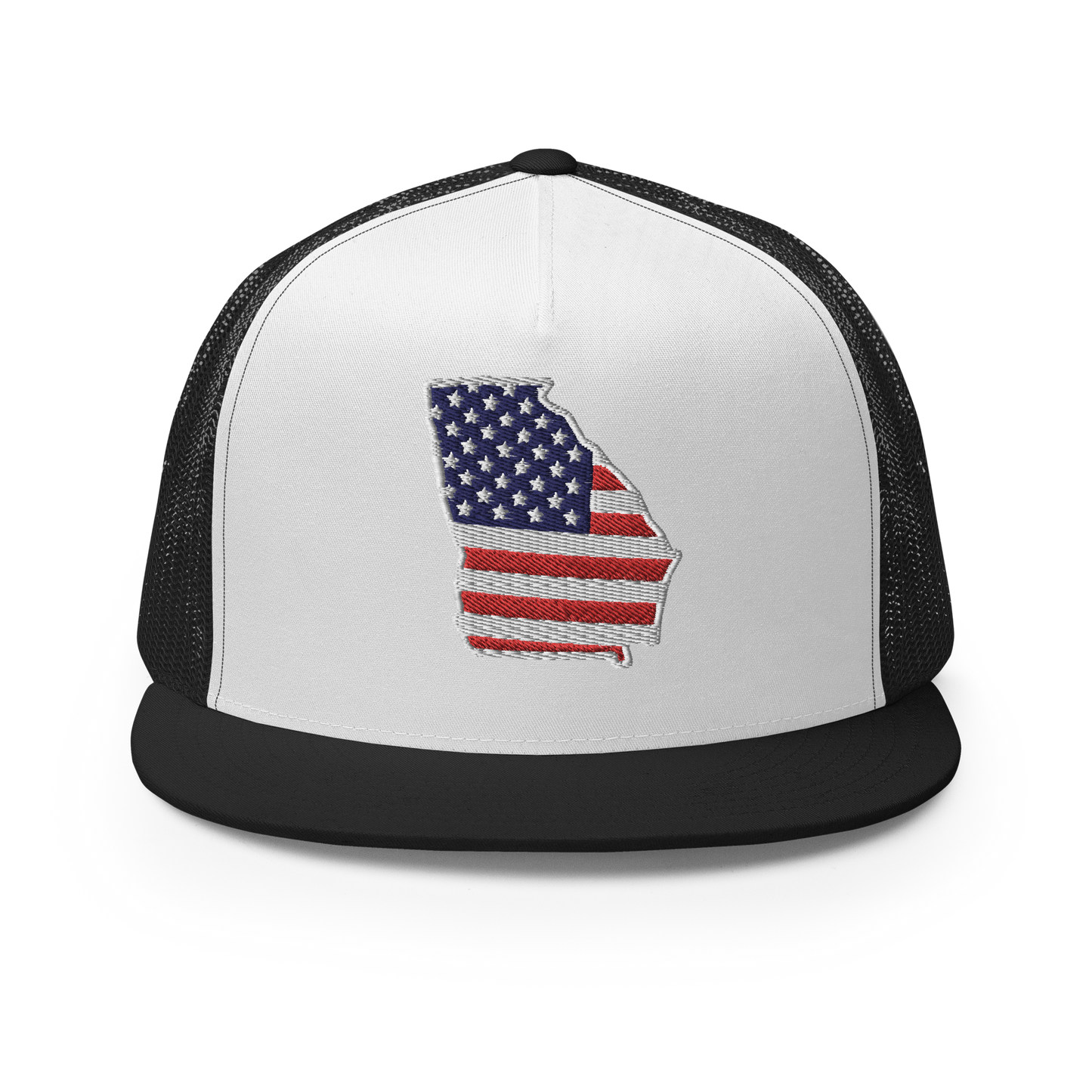 Georgia American Flag 5 Panel Trucker Hat