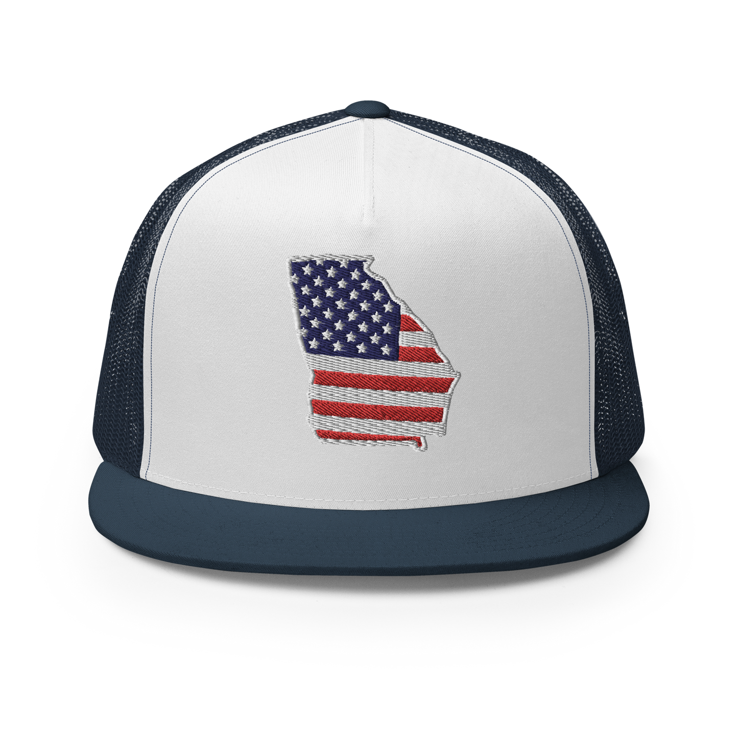 Georgia American Flag 5 Panel Trucker Hat