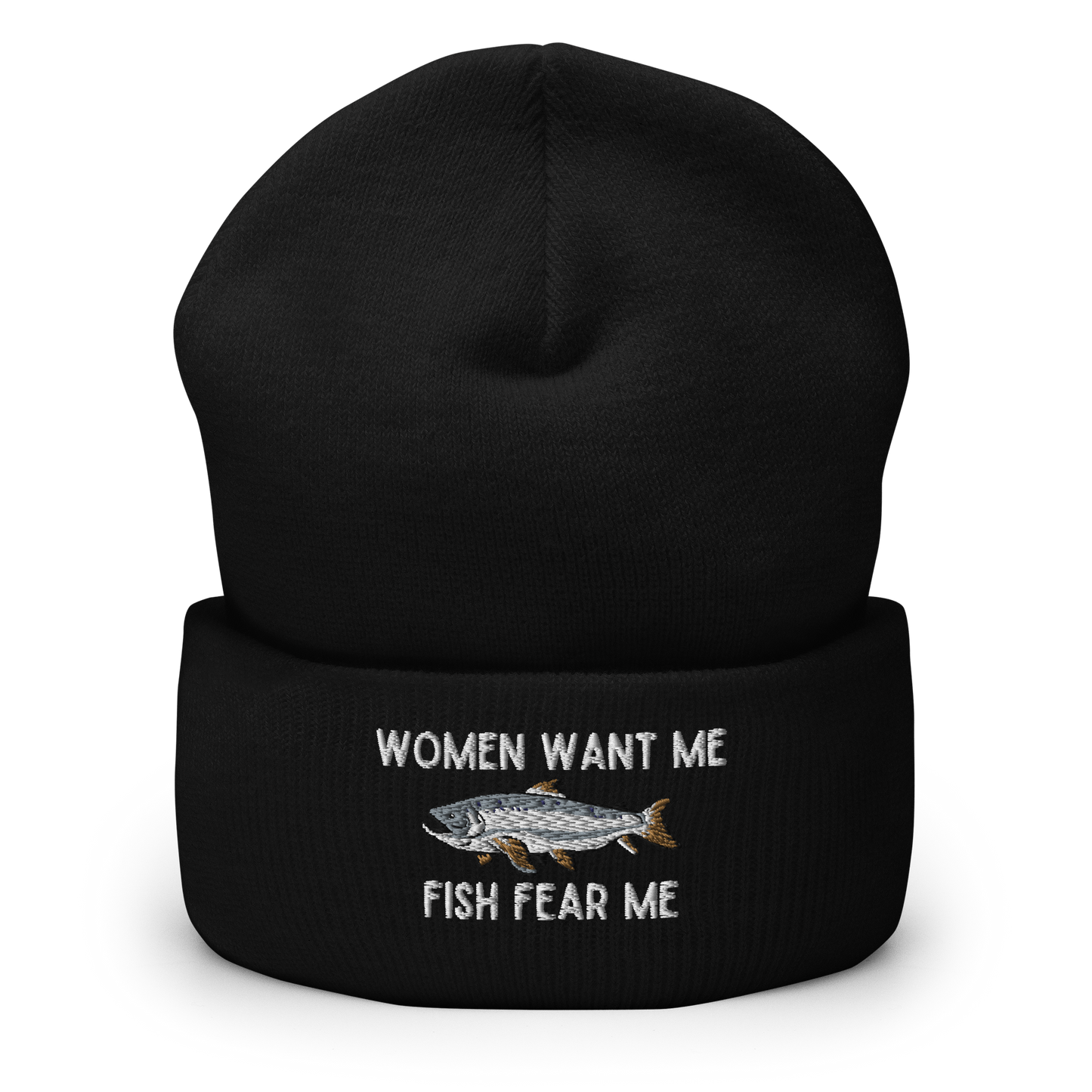 Fish Fear Me Cuffed Beanie