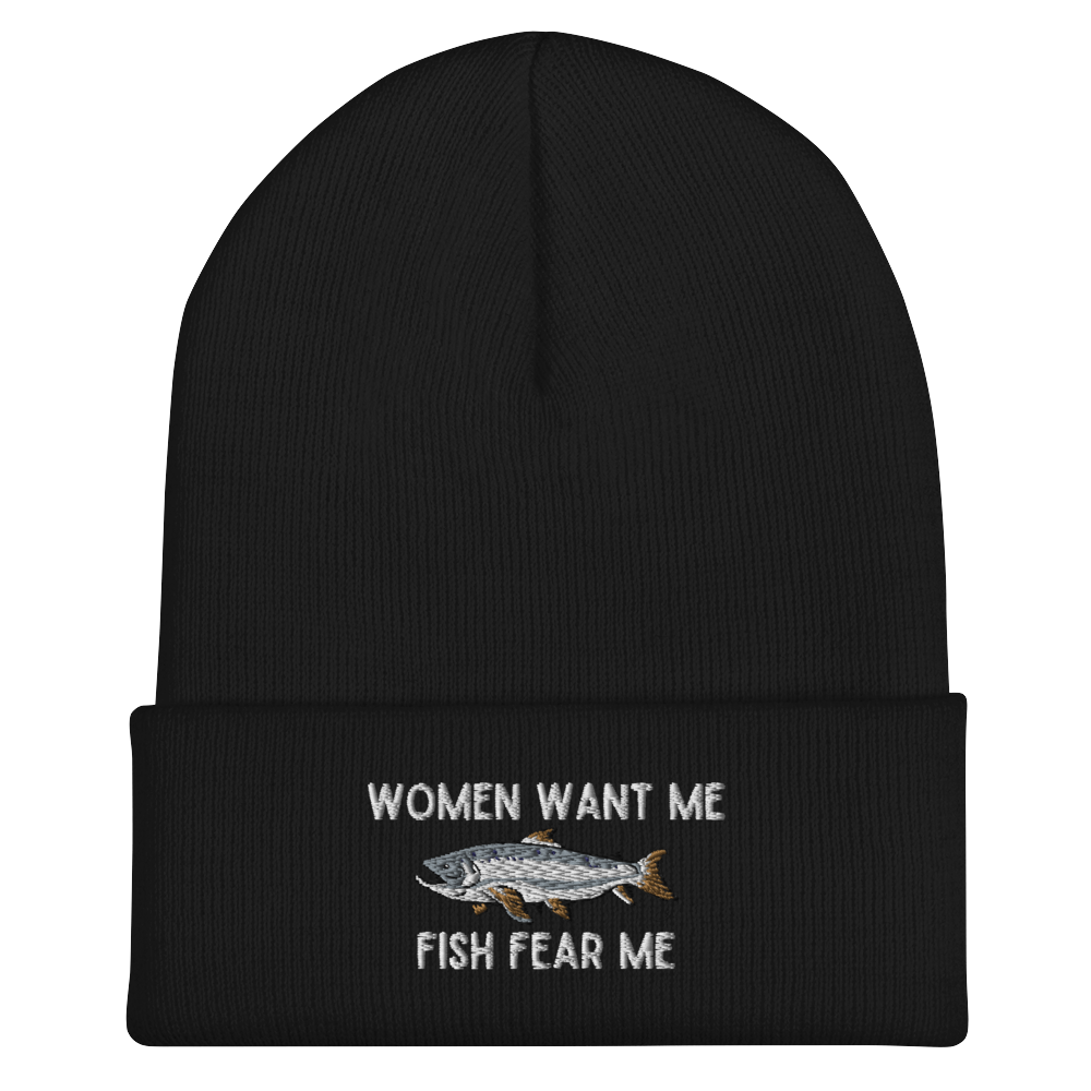 Fish Fear Me Cuffed Beanie