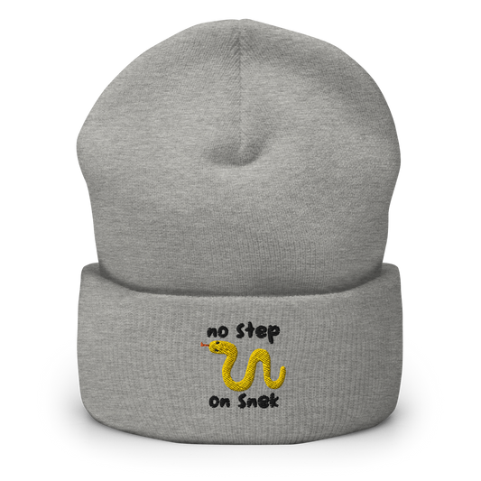 No Step on Snek Cuffed Beanie